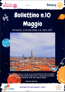 copertina bollettino di maggio Rotaract club Bologna